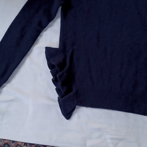 Derek Lam 10 Crosby Denim Wool Felted Ruffle Sweater- Sz. XS - Picture 9 of 9